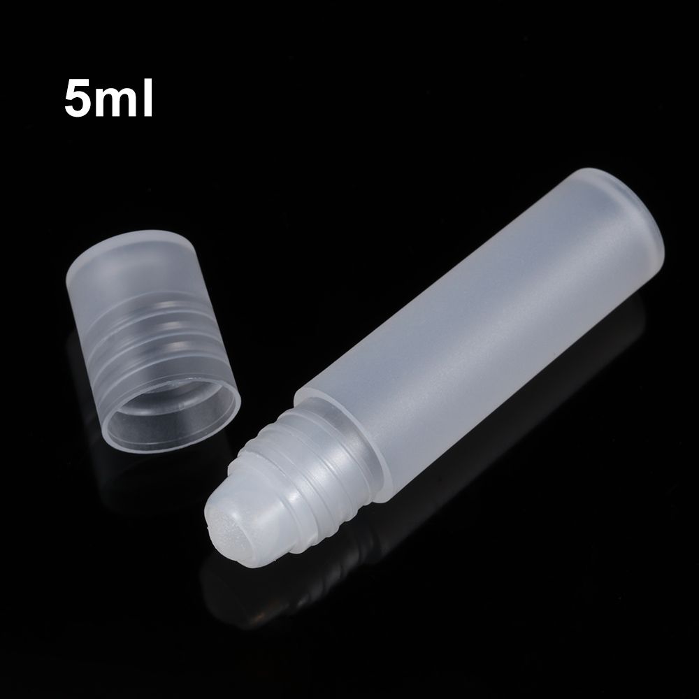 Прозрачный портативный пустой флакон для эфирного масла, матовый стеклянный контейнер для духов, шариковый ролик