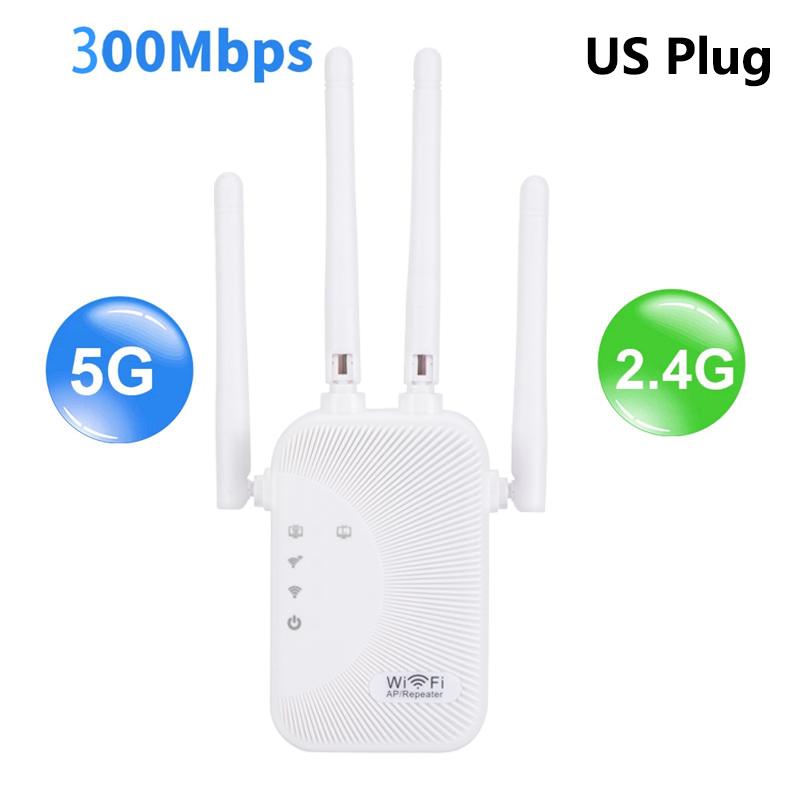 1200 Мбит/с WiFi-ретранслятор, двухдиапазонный беспроводной усилитель, сетевой усилитель сигнала дальнего действия 2,4 ГГц, для домашнего офиса, Wi-Fi-ретранслятор