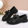 Fashion Fashion Bowknot Slip On Loafers for Women 2025 Summer Solid Color Patent Leather Shoes Woman Comfort Soft Sole Platform Loafers