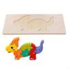 Детская деревянная головоломка Dino Colors 3D Когнитивная интерактивная Животные Монтессори Игрушки для Детей