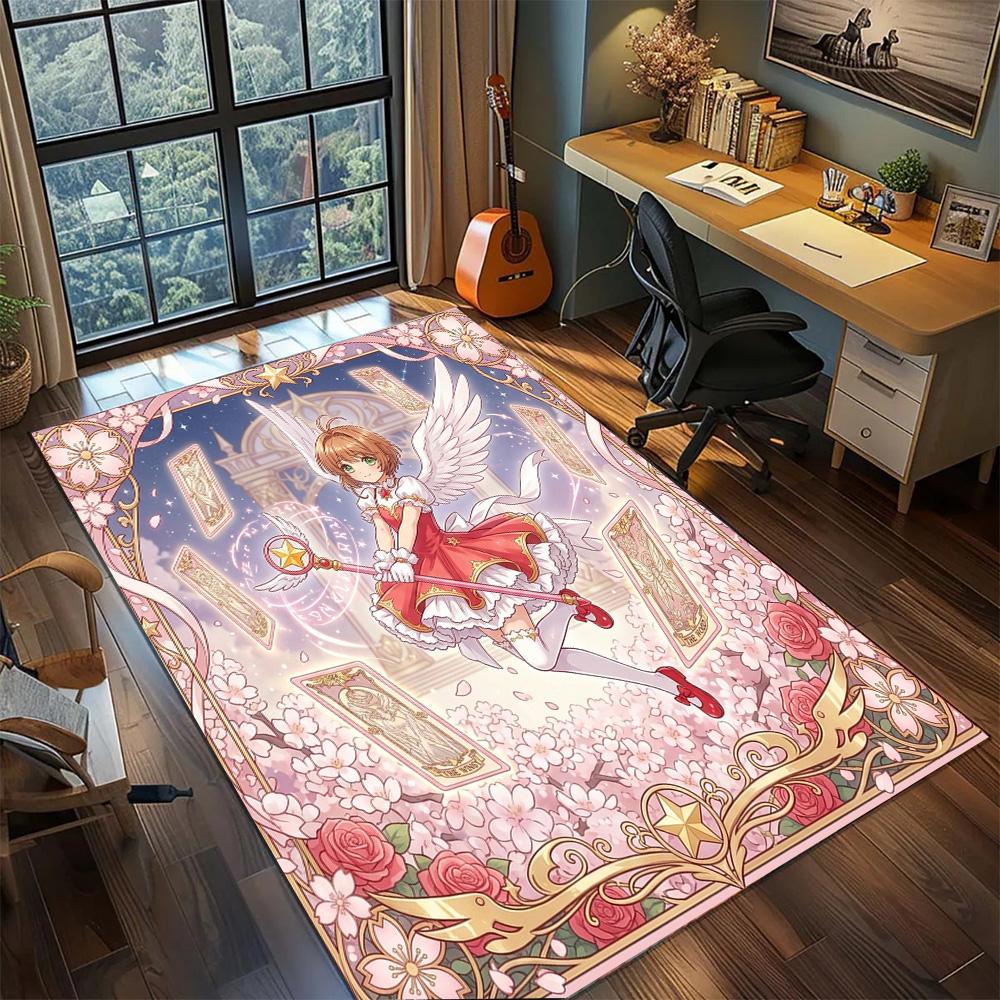 Ковер Cardcaptor Sakura Ковер для дома Комнаты Большой площади Нескользящий Моющийся Напольный коврик Декор для спальни геймера.-TING