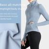 2023 Spring/Autumn Slim Fit Yoga Jacket: Long Sleeve, Stand Collar, Zip-Up for Running & Training