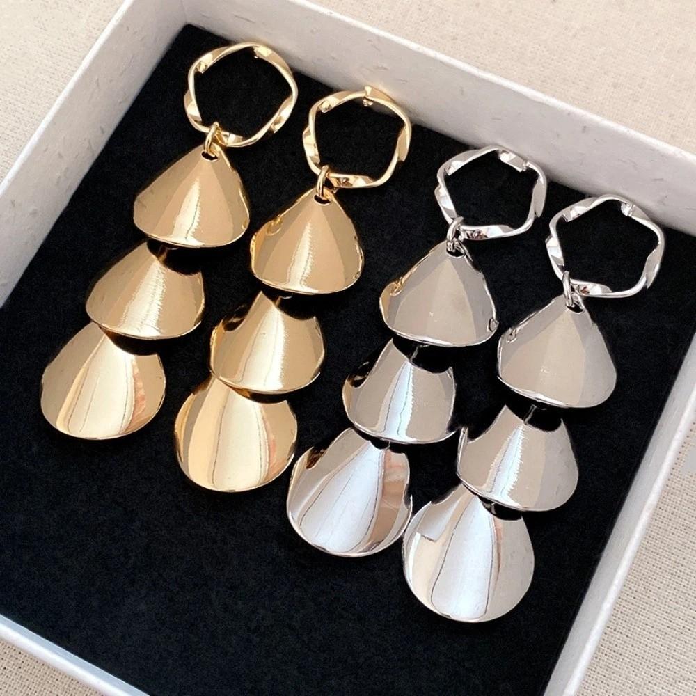 Iron Circular Tassel Earrings Gift Accessories Ear Pendant Metal Drop Earrings Streetwear