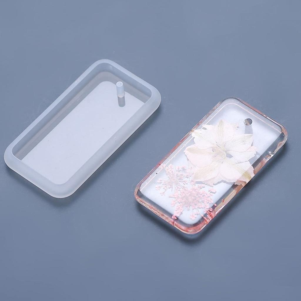 DIY Epoxy Resin Mold Listing Tag Square Round Oval Heart-shaped Love Pendant Silicone Mold