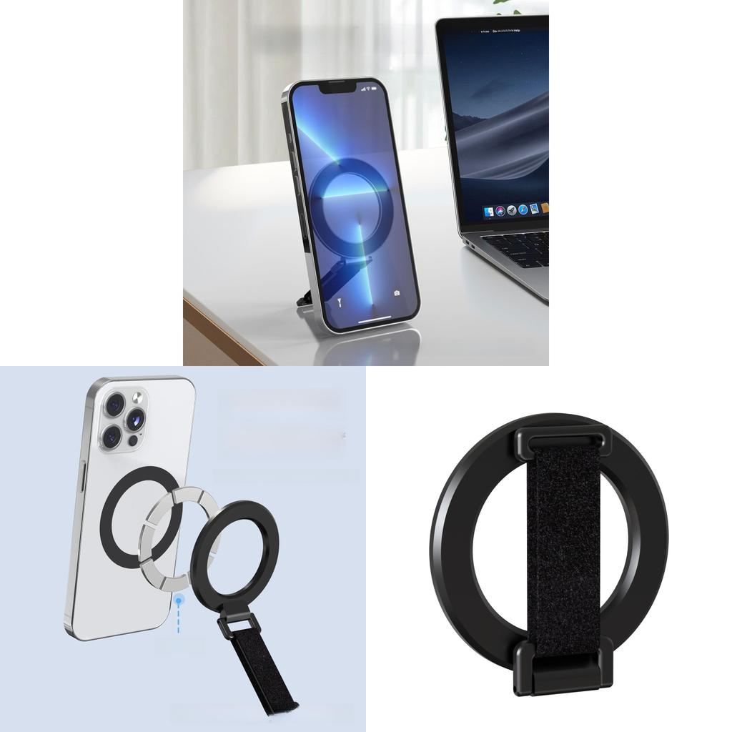 Magnetic Phone Strap And Stand For Aluminum Alloy Desk Accessory