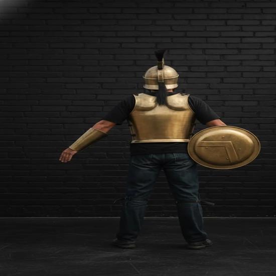 Spartan Armor Suit King Leonidas 300 Movie Costume Spartan Muscle Jacket Halloween Christmas Fathers Day Brother Gift for Husband