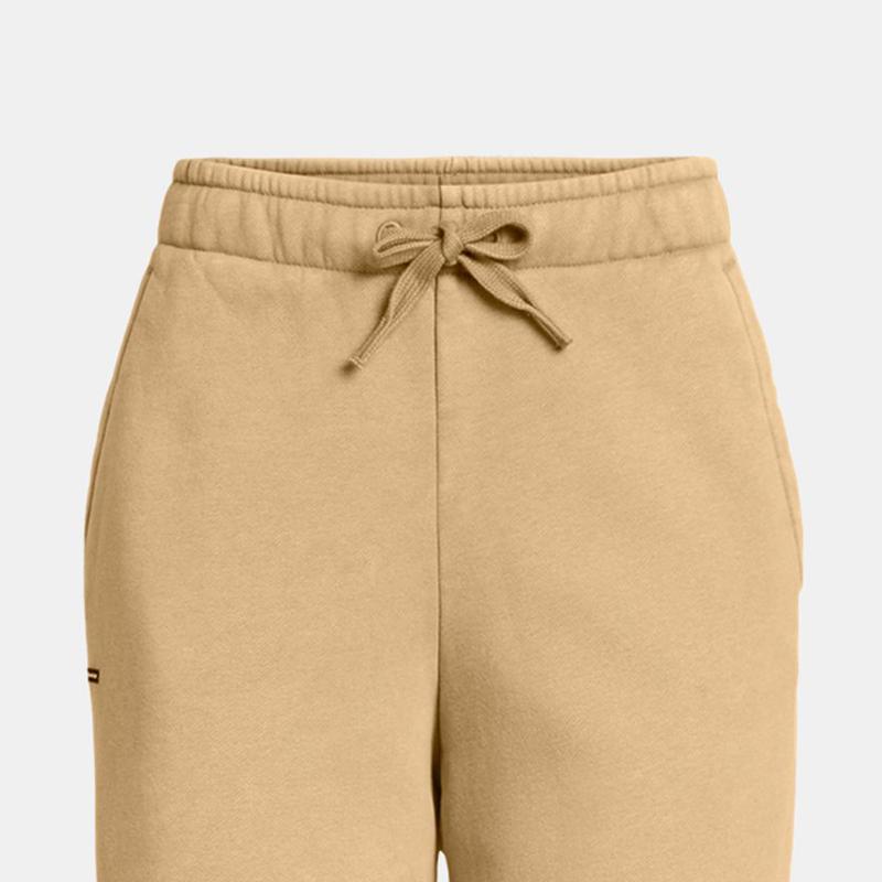 Under Armour Icon Удобные однотонные флисовые повседневные брюки на шнуровке женские низы цвета хаки 1386488-263
