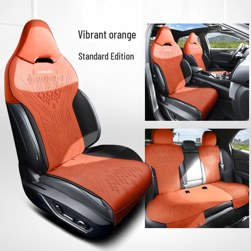 Lynk&Co 03 All-Season Ventilated Suede Seat Cushion - Custom Half-Wrap Design