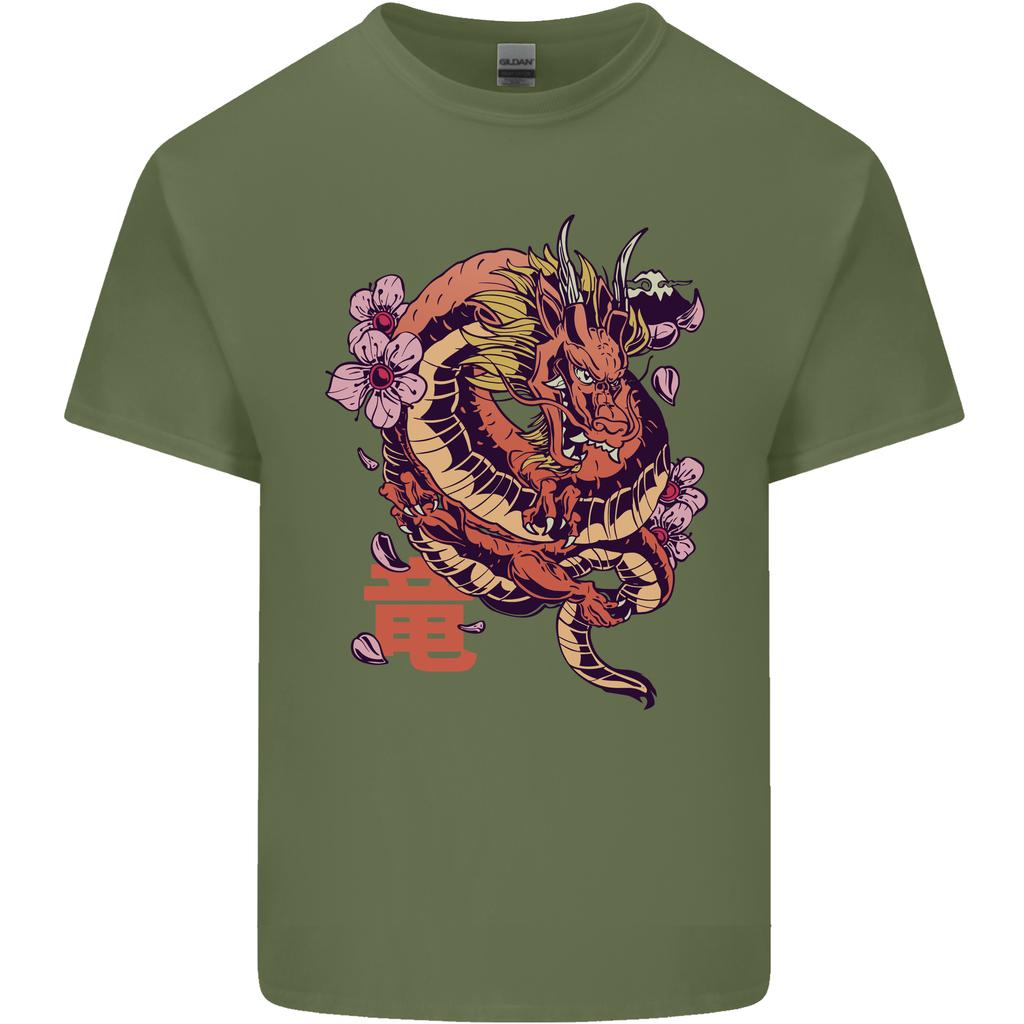 Japanese Fantasy Dragon Unisexs Light Cotton TShirt