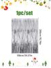 Рождественская занавеска с кисточками, украшение для рождественской вечеринки, 1x2 м, красная, серебристая, зеленая, блестящая, кисточка для вечеринки, фон для вечеринки