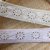 3Meters/lot 5cm Bleach White Off White Cotton Cloth Hollow Out Embroidered Lace Trim Simple and Elegant
