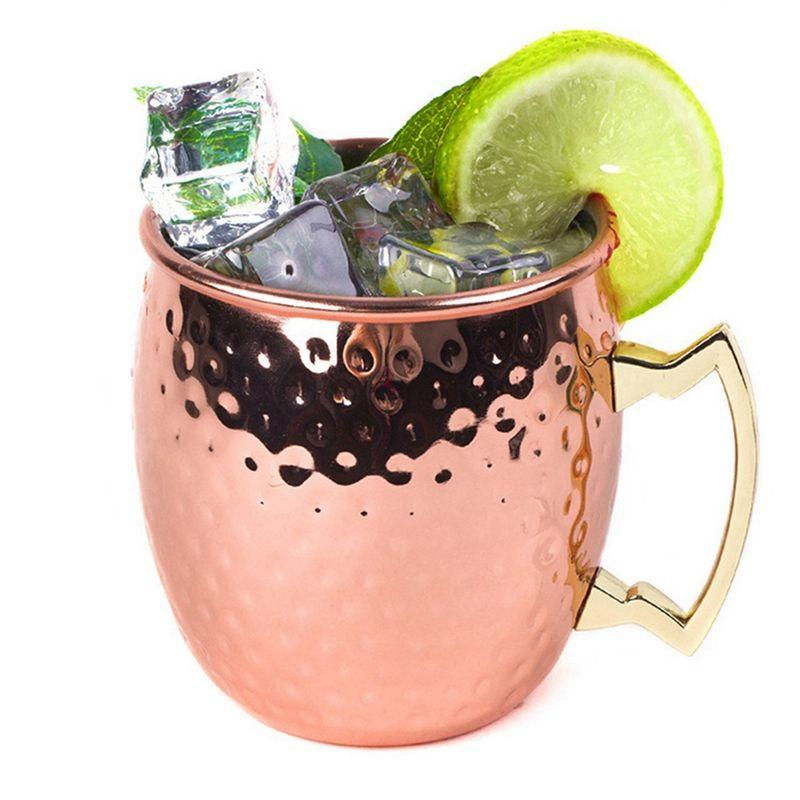 AEE4-Кружка для Moscow Mule из нержавеющей стали, коктейльная кружка, пивная кружка