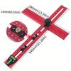 Adjustable 4in1 Drilling Positioning Ruler Cabinet Hardware Jig T Square Multi Angle Measuring Ruler Woodworking Ruler