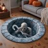 Декоративный круглый коврик для входной двери с 3D-рисунком на Хэллоуин, коврик-иллюзия, 24" 32", жуткий ковер-яма, нескользящий пол для гостиной