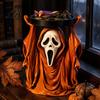 Themed Night Light Stand Halloween Grim Reaper Candle Holder, Spooky Screaming Ghost Candlestick Tealight Gothic Home Decoration Table Centerpiece for