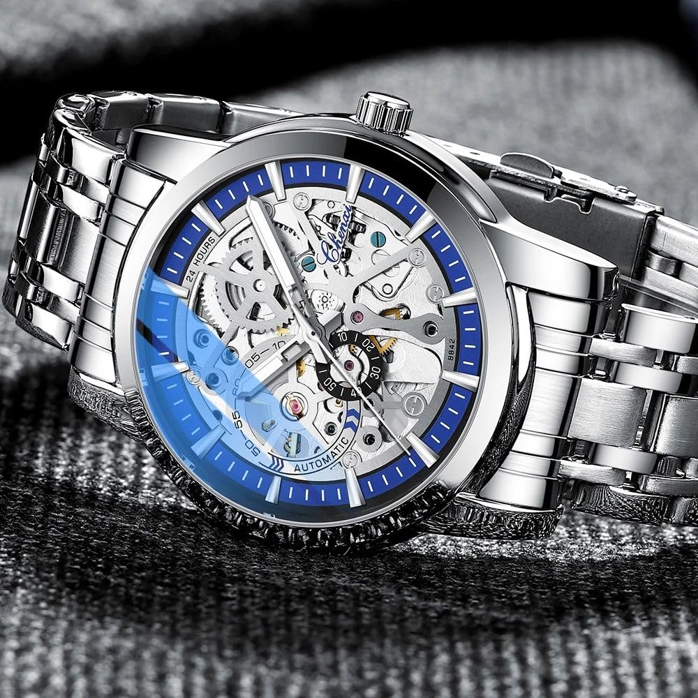 Men's Automatic Mechanical Watch Stainless Steel Luminous Waterproof Watch