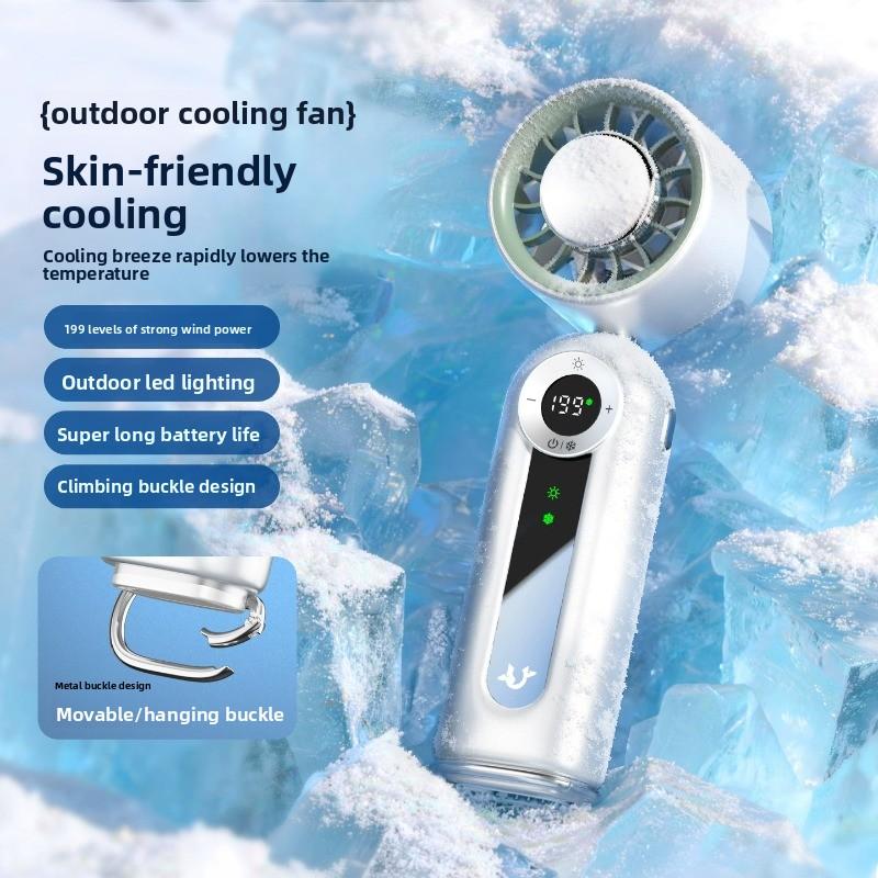 Ventilador de mano portátil con enfriamiento, recargable por USB, plegable y silencioso