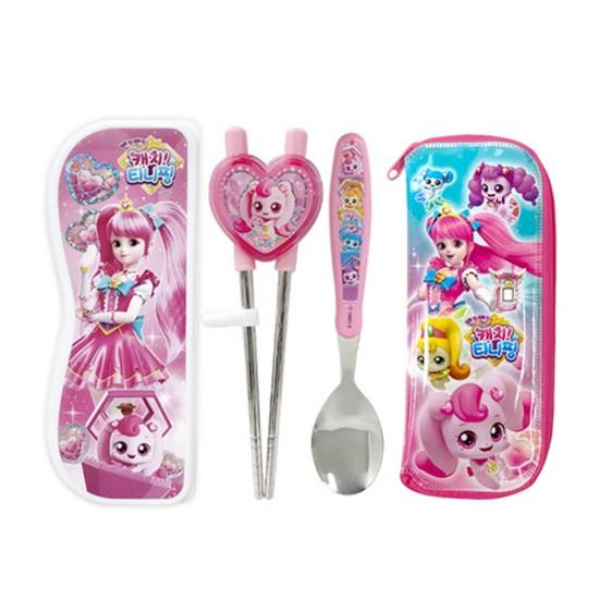 Leburn Domestic Catch Tiniping 2 Spoon Two-Handed Correction Chopsticks Set, a Popular Character In Korea