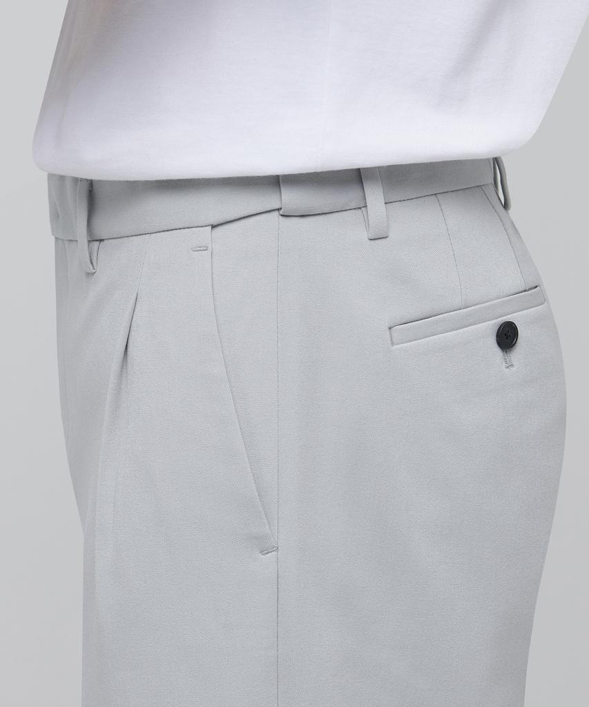 MUSINSA STANDARD Wide Hidden Banding Crop Slacks [Light Gray]