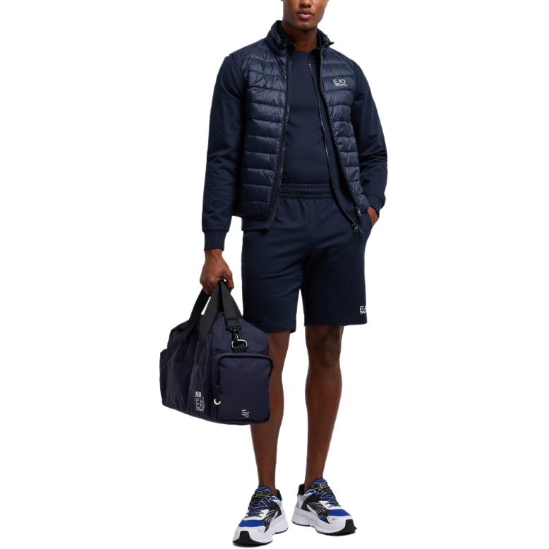 Emporio Armani EA7 Полосатые Повседневные Шорты Три Четверти Мужские шорты Синий 8NPS65-PJVRZ-1562