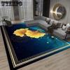 Gold 3D Carpets Rug for Living Room Bedroom Flannel Area Rug Kitchen Rugs Home Decor