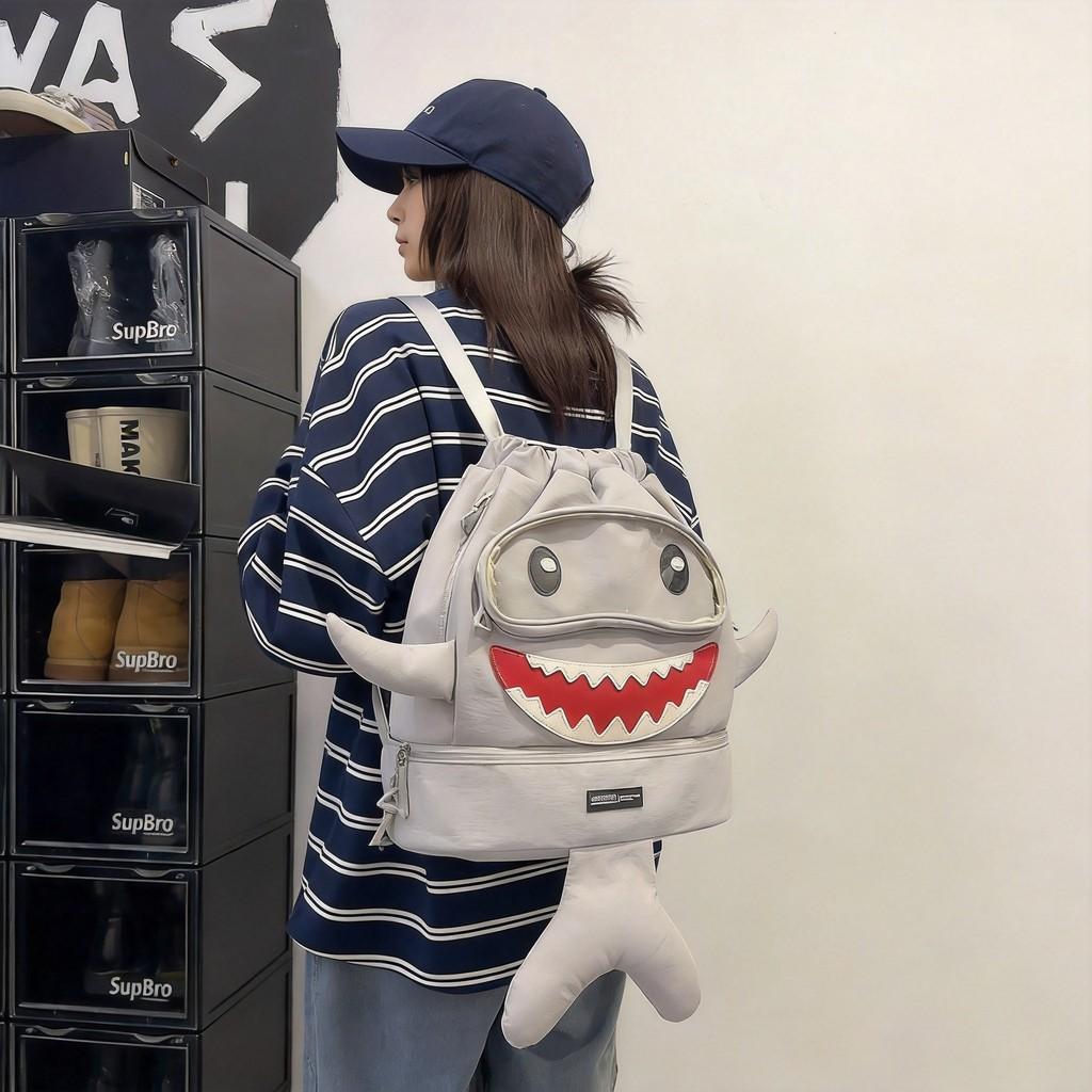 Спортивный рюкзак Shark с разделением на сухое и влажное отделение для студентов, с вентилируемыми лямками, для подросткового путешествия