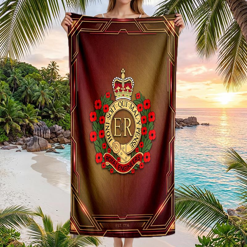 Royal Engineers A.F.C print Quick Dry Beach Towel Microfiber Absorbent Portable Travel Swimming Towel