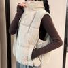 Fashion Winter Sleeveless Vest Woman Warm Outerwears Casual Thick Women's Jackets
