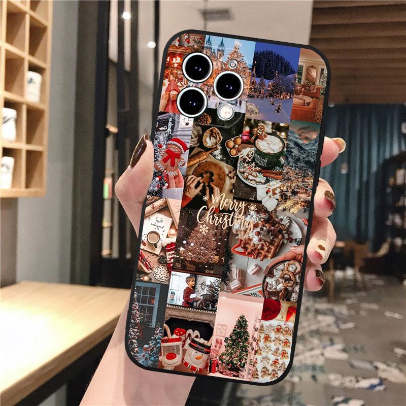 Phone Case Carcasa Funda For iPhone 17 Pro Max 17 Air 16 15 14 13 Pro Max 15 16 Pro 15Plus Winter Christmas Case