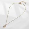 Titanium Steel Tulip Necklace Female Opal Pendant Fashion Versatile Temperament Collarbone Chain Personalized Accessories