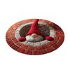 Christmas 3D Rug Santa Claus/Gnome/Dog Quilted Round Swirl Rug Non-Slip Optical Illusion Door Mat with Depth Pattern for Entryway Living Room Decor