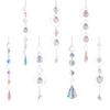 Wind Chime Crystal Diamond Light Catcher Hanging Ornaments Prisms Round Frame Pendant Jewelry Curtains Lighting Ball Home Decor
