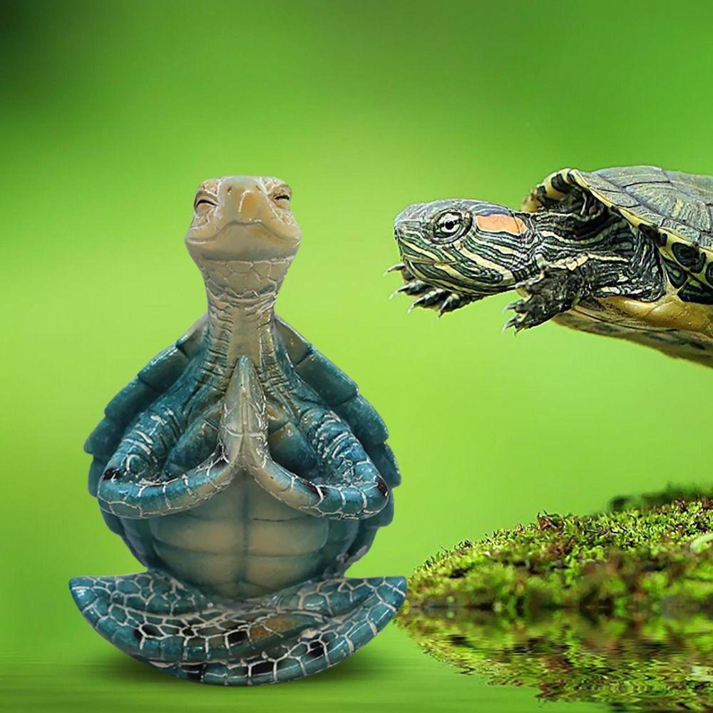 Crafts Unique For Buddha Zen Garden Statue Desktop Ornament Sea Turtle Figurine Simulated Turtle