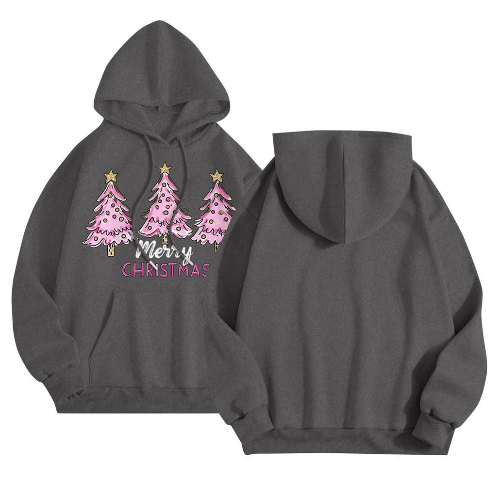 Женская повседневная толстовка с капюшоном и круглым вырезом, длинными рукавами и принтом