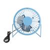 4 Inch Mini Desktop Fan USB Charging Metal Personal Small Air Circulator Cooling Fan Blue