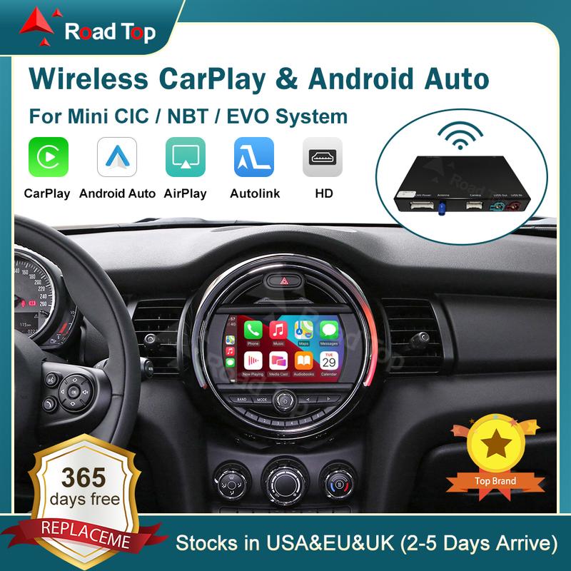 RoadTop Беспроводной CarPlay Android Auto для Mini R55 R56 R57 R58 R60 R61 F54 F55 F56 Clubman Countryman Cooper John Cooper Works