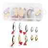 10PCS/Set Sequin Hard Lure Metal Artificial Simulation Spoon Bait Fishing Tackle Box