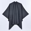 130*150cm Shawl Wraps for Women with Pockets, Elegant Cashmere Feeling Wraps, Open Front Pashmina with Tassel Scarf Blanket for Spring Fall Winter
