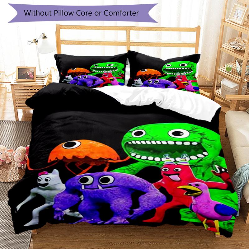 3pcs Garten of Banban Bedding Set Duvet Cover Closure Includes 1 Duvet Cover & 2 Pillowcases, Soft and Comfortable for All Seasons.