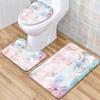 Gradual Change Pattern Toilet Floor Mat Three-Piece Bathroom Three-Piece Carpet Door Mat