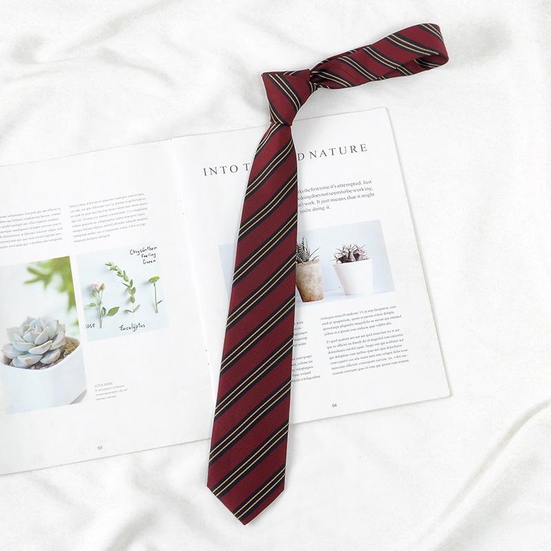 Лимонный Плед Галстук для Школьной Формы с Морской Солью - Ручная Работа в Японском Академическом Стиле для Мужчин и Женщин