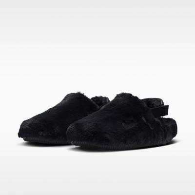Женские клоги Nike Wmns Calm Mule SE 'Triple Black Fur'