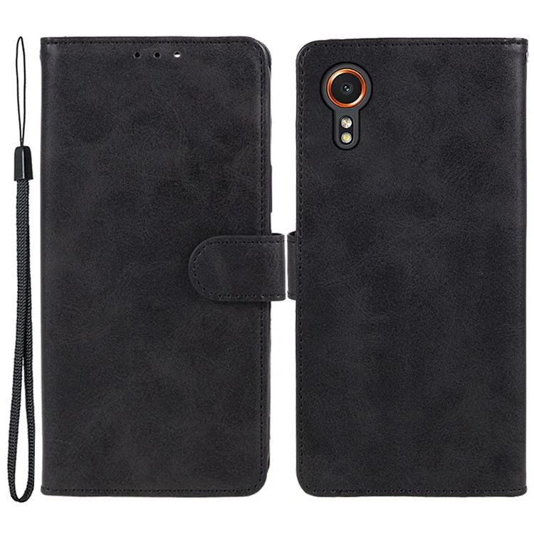 For Samsung Galaxy Xcover7 Case Business Leather Phone Cover Calf Texture