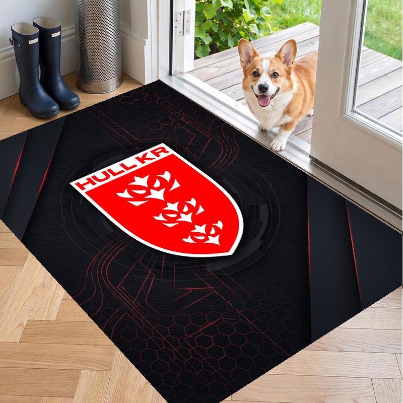 Soft Floor Carpet Hull KR Pattern Area Rug Decorative Mat For Home Room Decoration