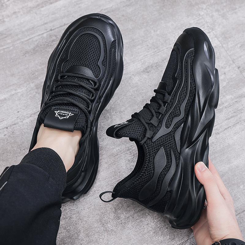 Мужская летняя сетчатая дышащая обувь, не вызывающая запаха ног, обувь для папы, трендовая универсальная легкая обувь из мушиной ткани, повседневная спортивная обувь