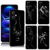 Black White Sexy Line Art Black Silicone Phone Case For Xiaomi Redmi Note 10 11 11S 12 13 4G 8 9 11T Pro 5G Plus 8T 9S 10S 12S