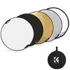 Concept Photography Reflector with Handle 80cm Foldable 5in1 Photography Reflector Round Reflector Outdoor Lighting White Black Silver Gold