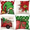 New Christmas Pillow Cover Polyester Printed Living Room Home Sofa Cushion Cover Pillow