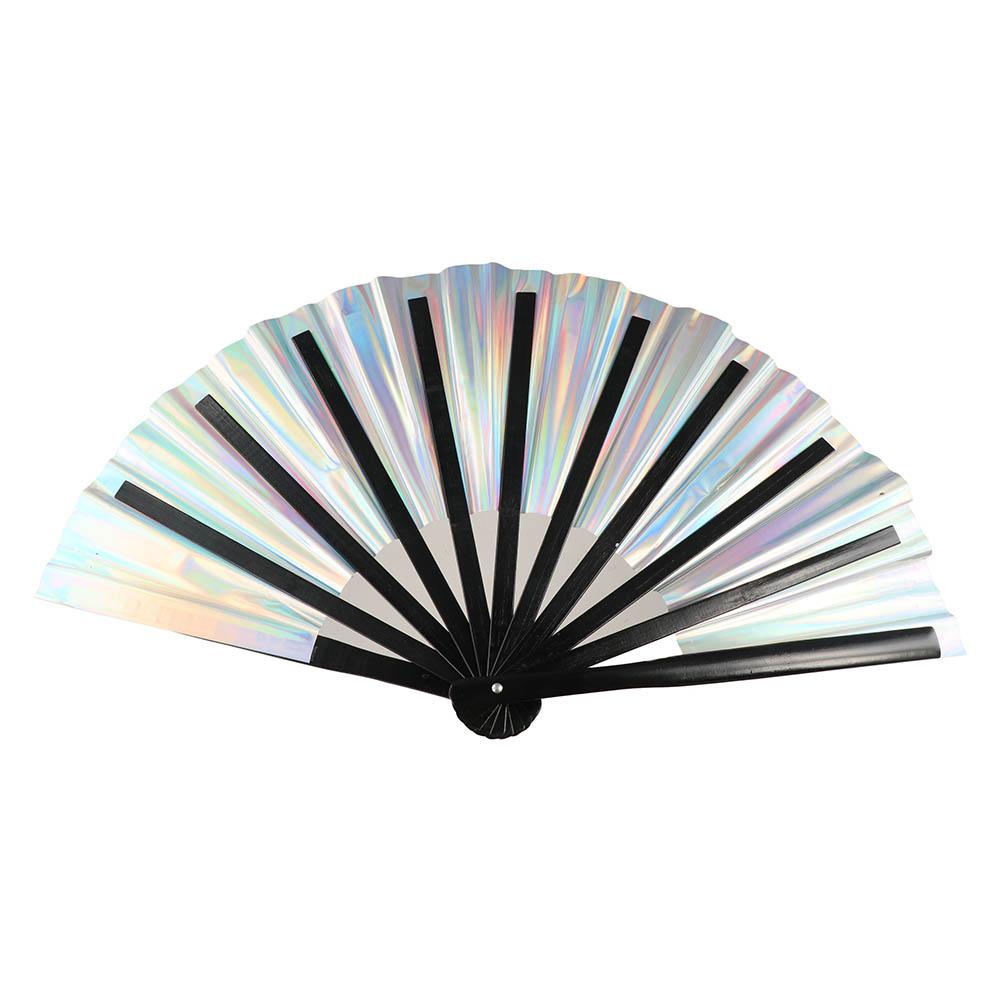 Бамбуковая ручка лазерный веер цвета градиента красочный танцевальный веер веер кунг-фу веер тайцзи вечеринка