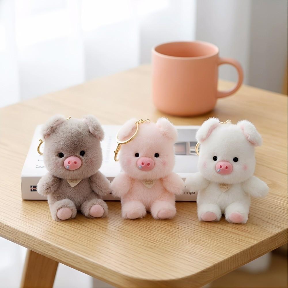 Cartoon Stuffed Pig Pendant Chubby Bag Hanging Bag Charm Plush Pig Keychain  Gifts